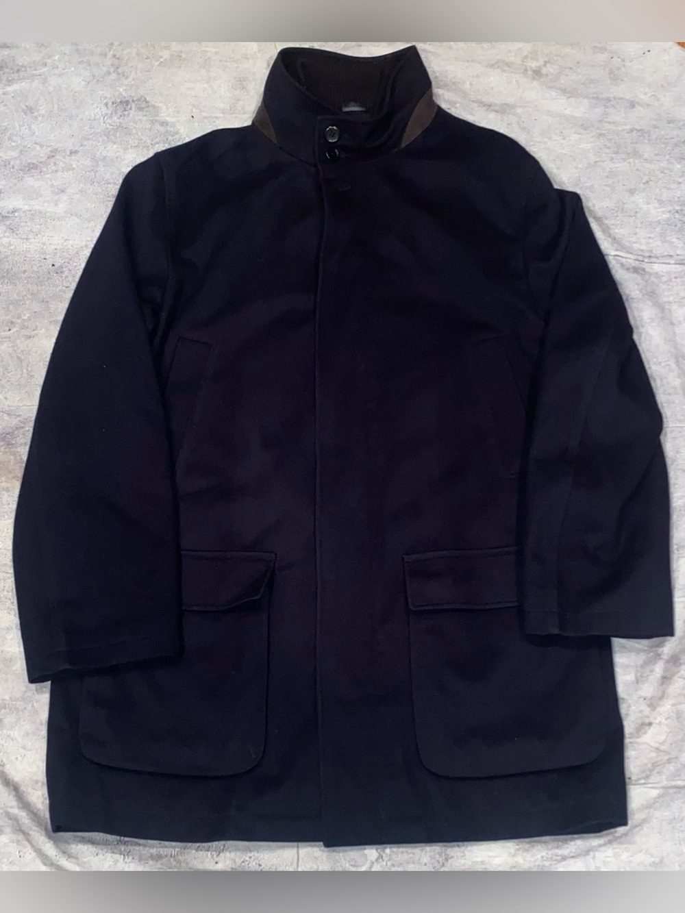 Loro Piana Storm System x Saks Fifth Water Repellant Wool Top Overcoat Covert M